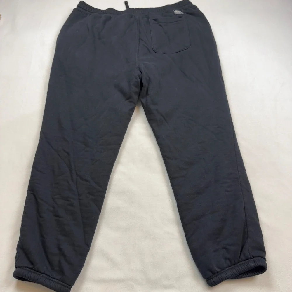 Eddie Bauer Mens XL Black Sherpa Fleece‎ Lined Sweatpants Joggers Warm Winter